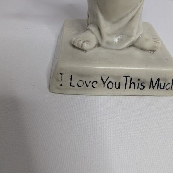 Vintage Wallace Russ Berrie & Co ResinI Love You This Much Statue Figurine 1968 - Picture 3 of 4
